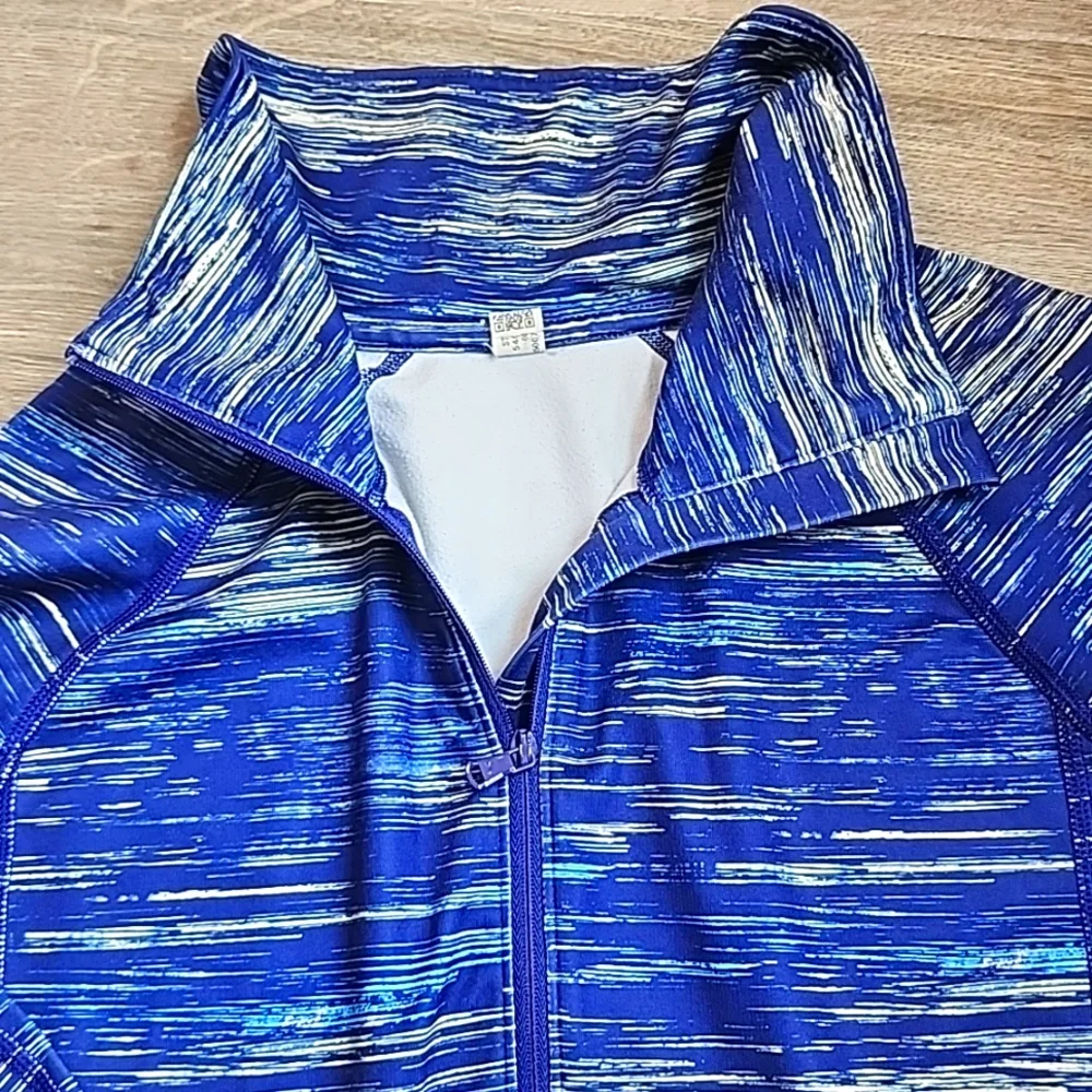 Under Armour Women's Half-Zip Pullover Blue/Yellow space-dyed Small - Picture 2 of 4